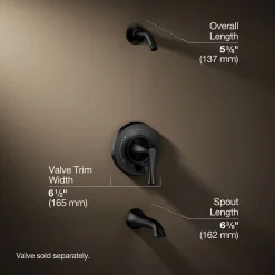 Rite-Temp® bath and shower trim kit with push-button diverter, without showerhead^Kohler Clearance
