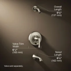 Rite-Temp® bath and shower trim kit with push-button diverter, without showerhead^Kohler Clearance
