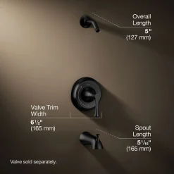 Rite-Temp® bath and shower trim kit, without showerhead^Kohler Hot