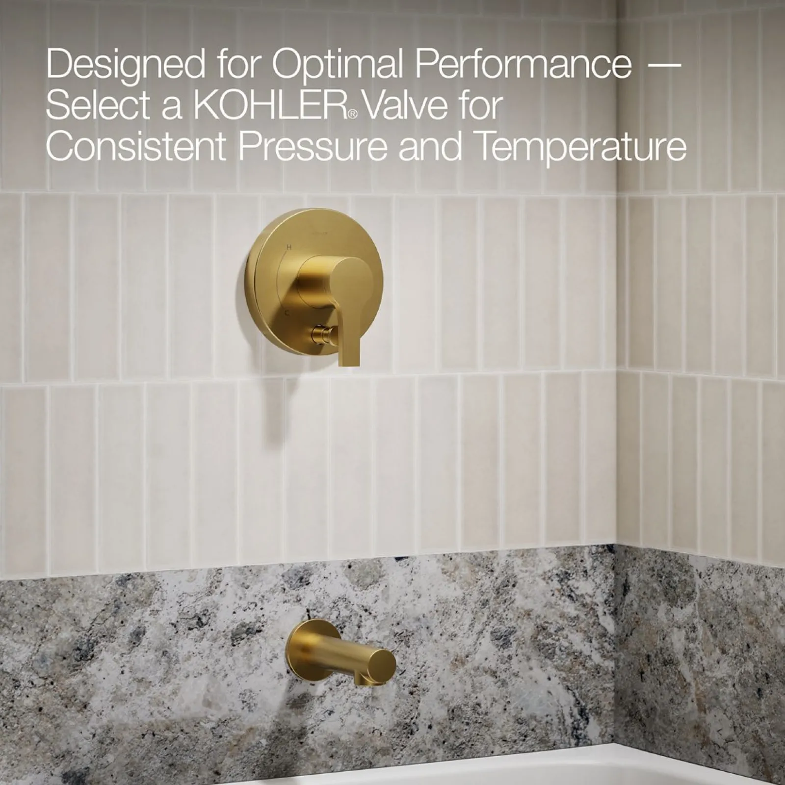 Rite-Temp® bath and shower trim kit with push-button diverter, 1.75 gpm^Kohler Online