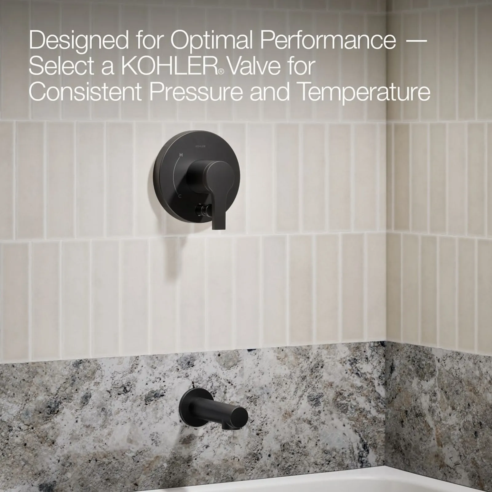 Rite-Temp® bath and shower trim kit with push-button diverter, 1.75 gpm^Kohler Online