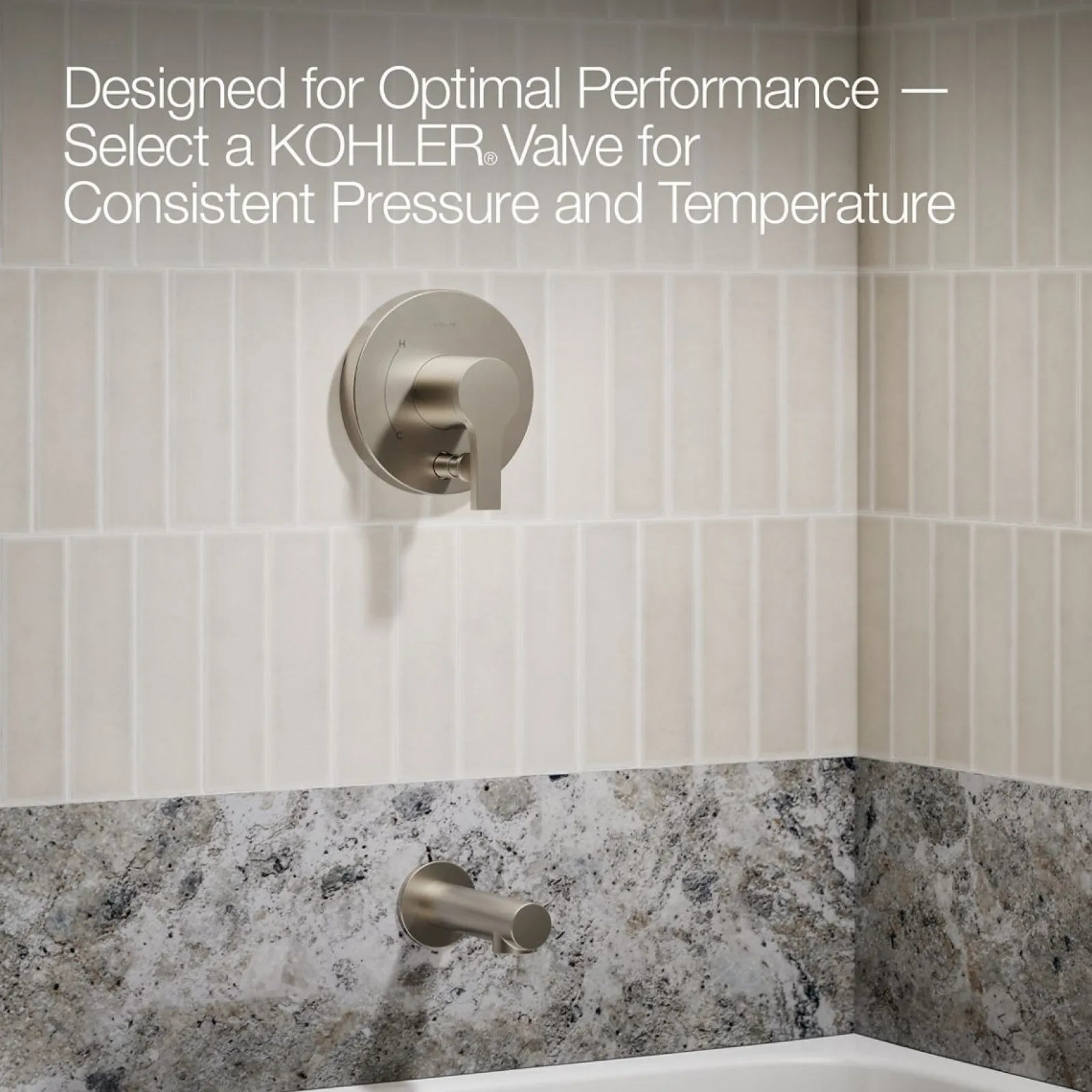 Rite-Temp® bath and shower trim kit with push-button diverter, 1.75 gpm^Kohler Online