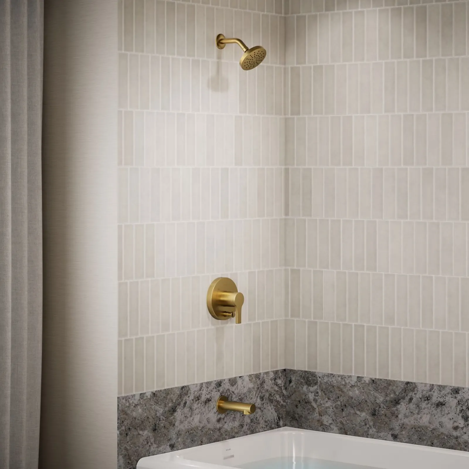 Rite-Temp® bath and shower trim kit with push-button diverter, 1.75 gpm^Kohler Online