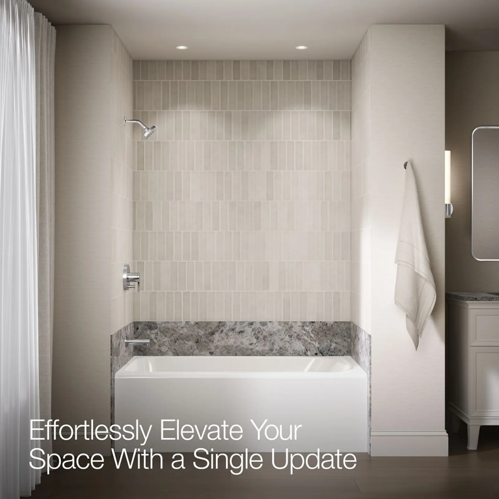 Rite-Temp® bath and shower trim kit with push-button diverter, 1.75 gpm^Kohler Online