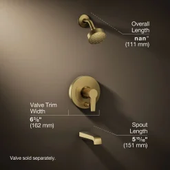 Rite-Temp® bath and shower trim kit with push-button diverter, 1.75 gpm^Kohler Discount