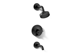 Rite-Temp® bath and shower trim kit with push-button diverter and cross handle, 1.75 gpm^Kohler Outlet
