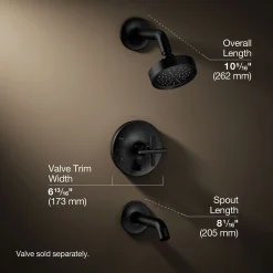 Rite-Temp® bath and shower trim kit with push-button diverter and cross handle, 1.75 gpm^Kohler Outlet