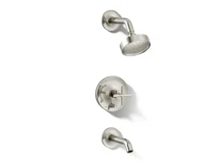 Rite-Temp® bath and shower trim kit with push-button diverter and cross handle, 1.75 gpm^Kohler Outlet