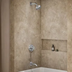 Rite-Temp® bath and shower trim kit with push-button diverter and cross handle, 1.75 gpm^Kohler Outlet