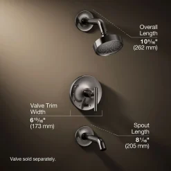 Rite-Temp® bath and shower trim kit with push-button diverter and lever handle, 1.75 gpm^Kohler Best