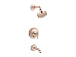 Rite-Temp® bath and shower trim kit with push-button diverter and lever handle, 1.75 gpm^Kohler Best