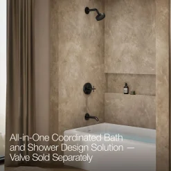 Rite-Temp® bath and shower trim kit with push-button diverter and cross handle, 2.5 gpm^Kohler Best