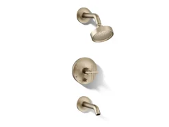 Rite-Temp® bath and shower trim kit with push-button diverter and cross handle, 2.5 gpm^Kohler Best