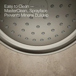 Rite-Temp® bath and shower trim kit with push-button diverter and cross handle, 2.5 gpm^Kohler Hot
