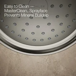 Rite-Temp® bath and shower trim kit with push-button diverter and cross handle, 2.5 gpm^Kohler Hot