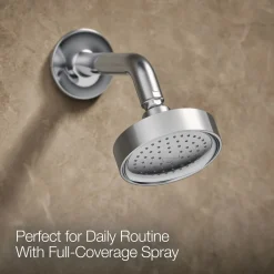 Rite-Temp® bath and shower trim kit with push-button diverter and cross handle, 2.5 gpm^Kohler Hot