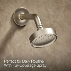 Rite-Temp® bath and shower trim kit with push-button diverter and cross handle, 2.5 gpm^Kohler Hot