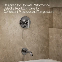 Rite-Temp® bath and shower trim kit with push-button diverter and lever handle, 2.5 gpm^Kohler Best