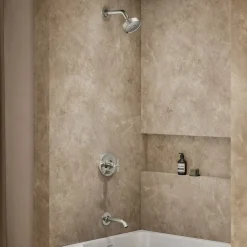 Rite-Temp® bath and shower trim kit with push-button diverter and cross handle, without showerhead^Kohler Clearance