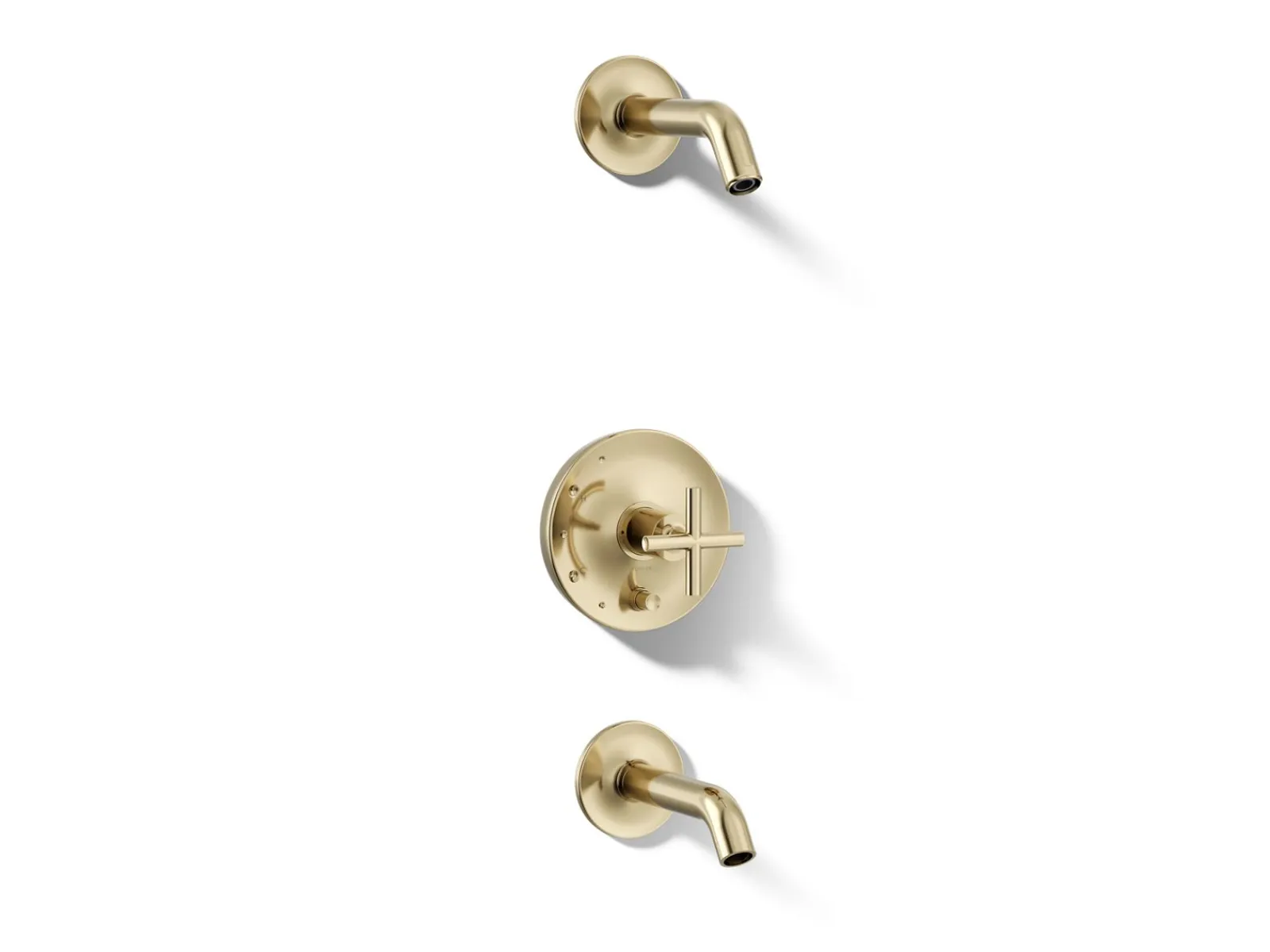 Rite-Temp® bath and shower trim kit with push-button diverter and cross handle, without showerhead^Kohler Clearance