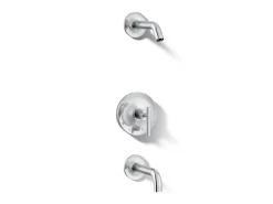 Rite-Temp® bath and shower trim kit with push-button diverter and lever handle, without showerhead^Kohler Hot