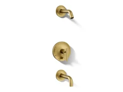 Rite-Temp® bath and shower trim kit with push-button diverter and lever handle, without showerhead^Kohler Hot