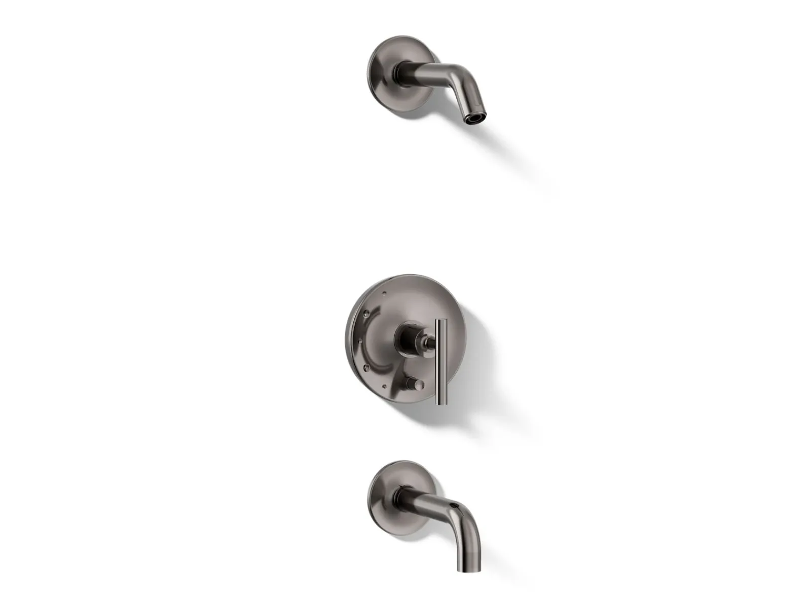 Rite-Temp® bath and shower trim kit with push-button diverter and lever handle, without showerhead^Kohler Hot