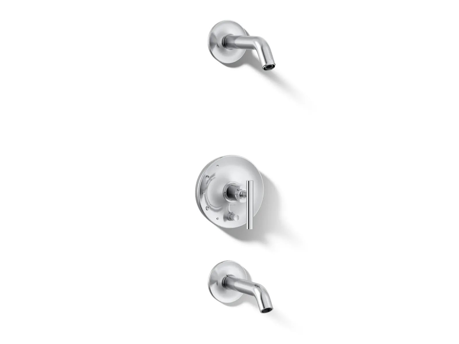 Rite-Temp® bath and shower trim kit with push-button diverter and lever handle, without showerhead^Kohler Online