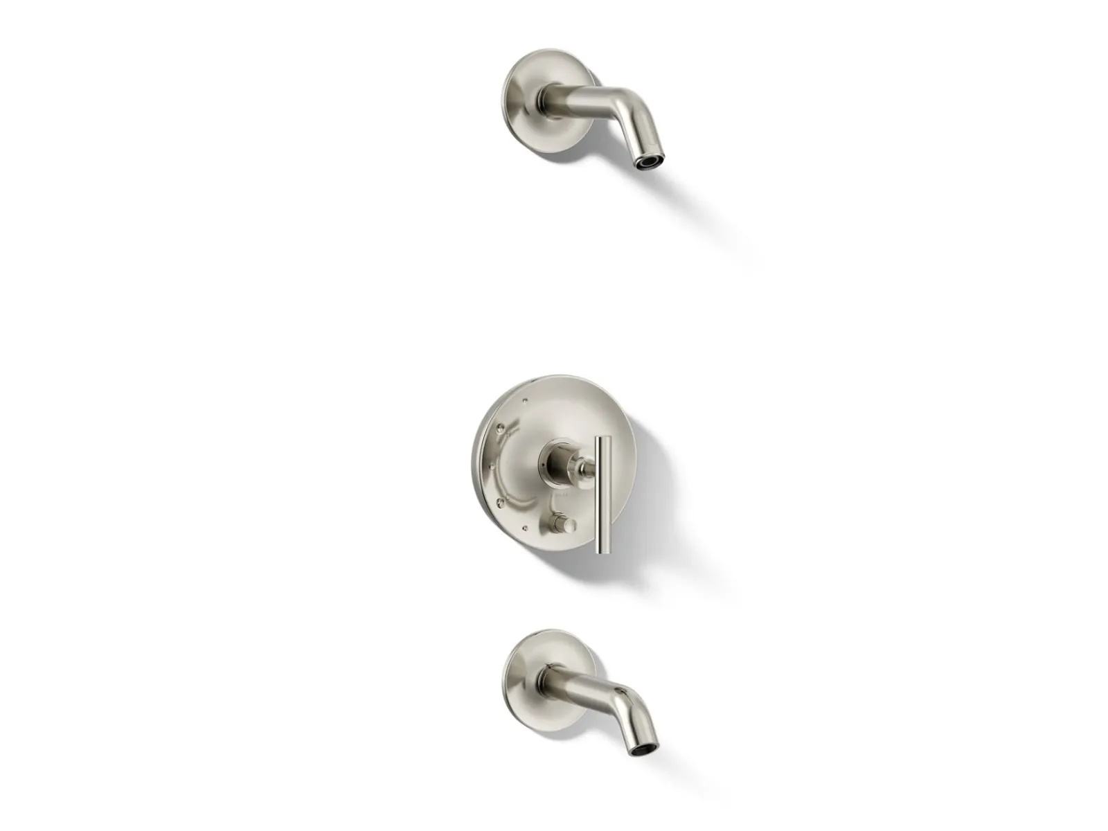 Rite-Temp® bath and shower trim kit with push-button diverter and lever handle, without showerhead^Kohler Online