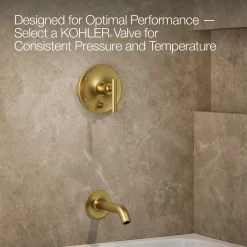 Rite-Temp® bath and shower trim kit with push-button diverter and lever handle, without showerhead^Kohler Online