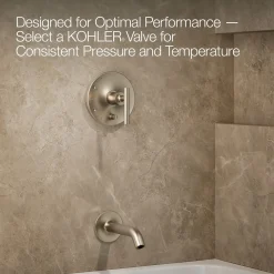 Rite-Temp® bath and shower trim kit with push-button diverter and lever handle, without showerhead^Kohler Online