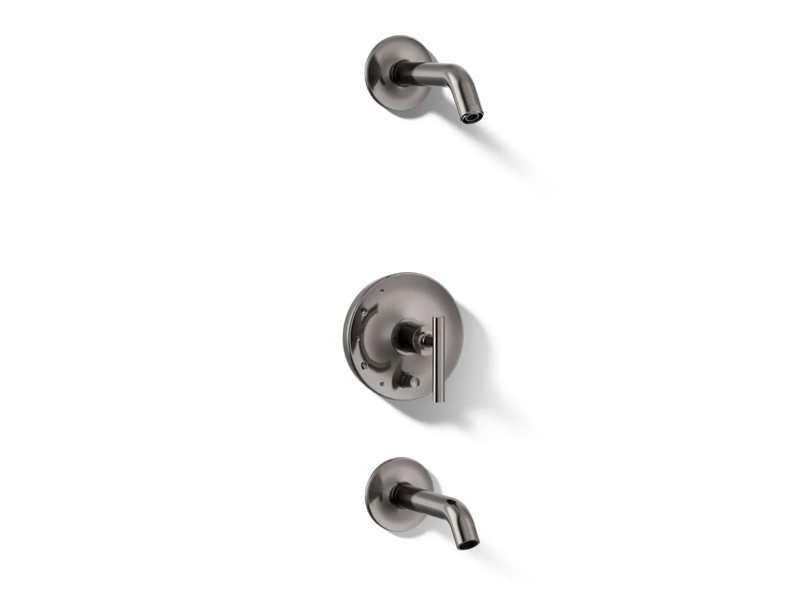 Rite-Temp® bath and shower trim kit with push-button diverter and lever handle, without showerhead^Kohler Online