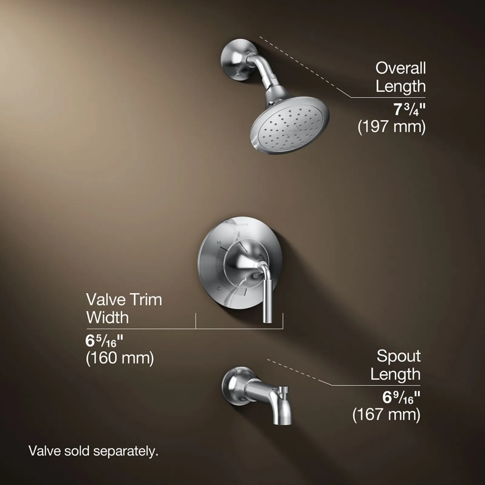 Rite-Temp® bath and shower trim kit, 2.5 gpm^Kohler Best