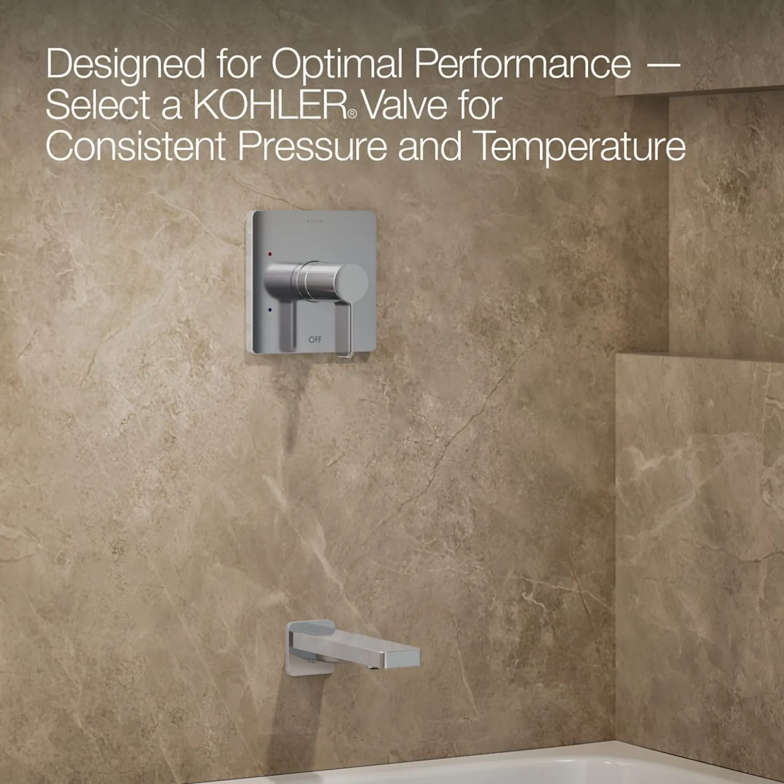 Rite-Temp® bath and shower trim kit, 1.75 gpm^Kohler Hot
