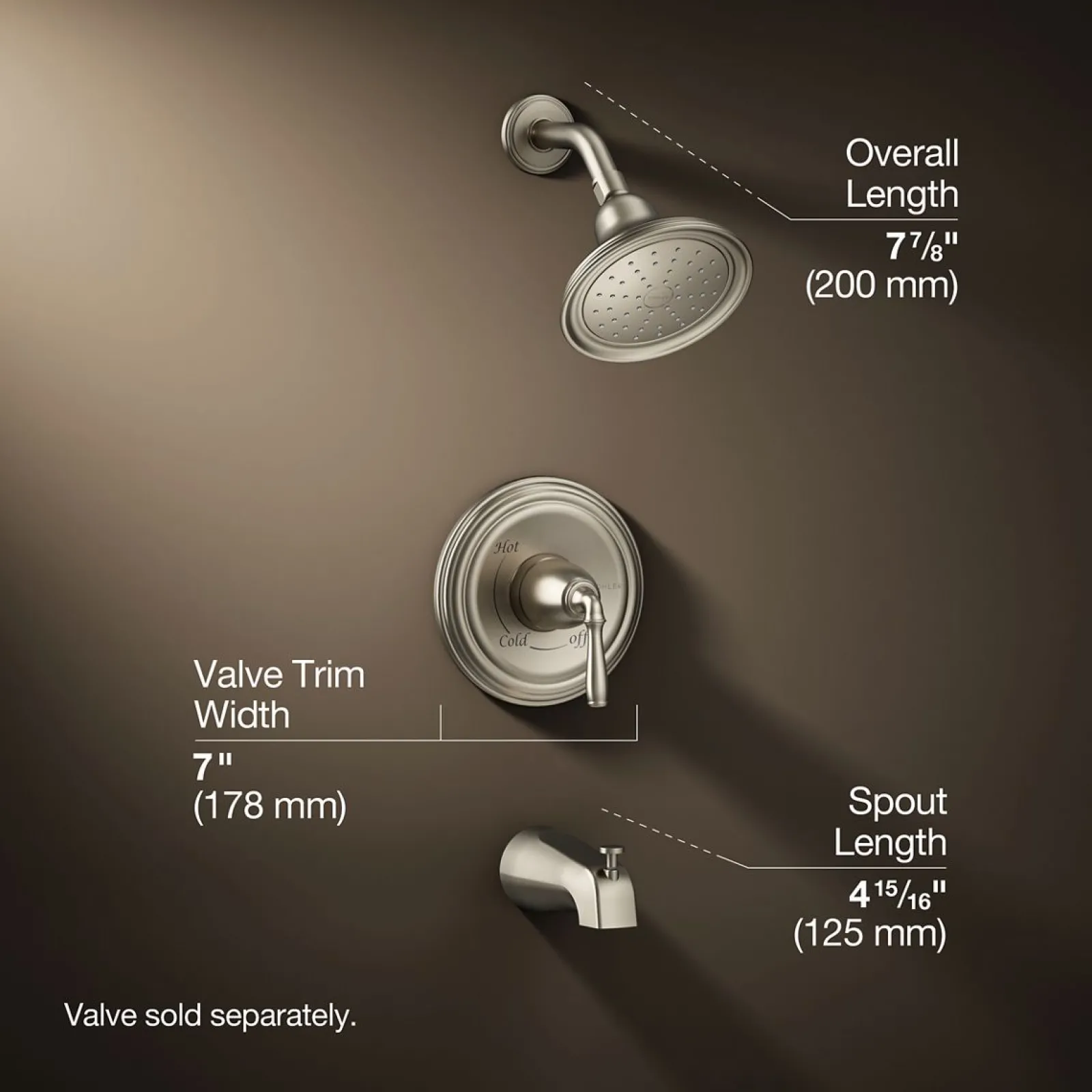 Rite-Temp® bath and shower trim kit, 1.75 gpm, NPT spout^Kohler Clearance