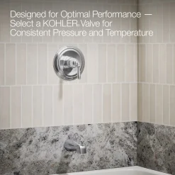 Rite-Temp® bath and shower trim kit, 1.75 gpm, slip-fit spout^Kohler Hot