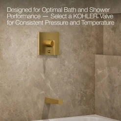 Rite-Temp® bath and shower trim kit with push-button diverter, 1.75 gpm^Kohler Hot