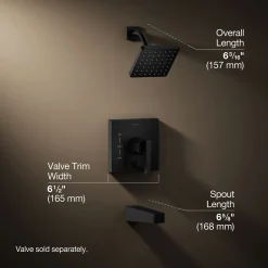 Rite-Temp® bath and shower trim kit with push-button diverter, 1.75 gpm^Kohler Hot