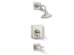 Rite-Temp® bath and shower trim kit with push-button diverter and lever handle, 2.5 gpm^Kohler Outlet