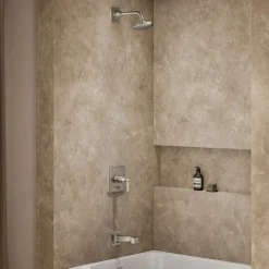 Rite-Temp® bath and shower trim kit with push-button diverter and lever handle, without showerhead^Kohler Online