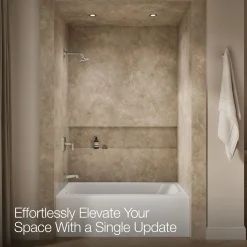 Rite-Temp® bath and shower trim kit with push-button diverter and lever handle, without showerhead^Kohler Online