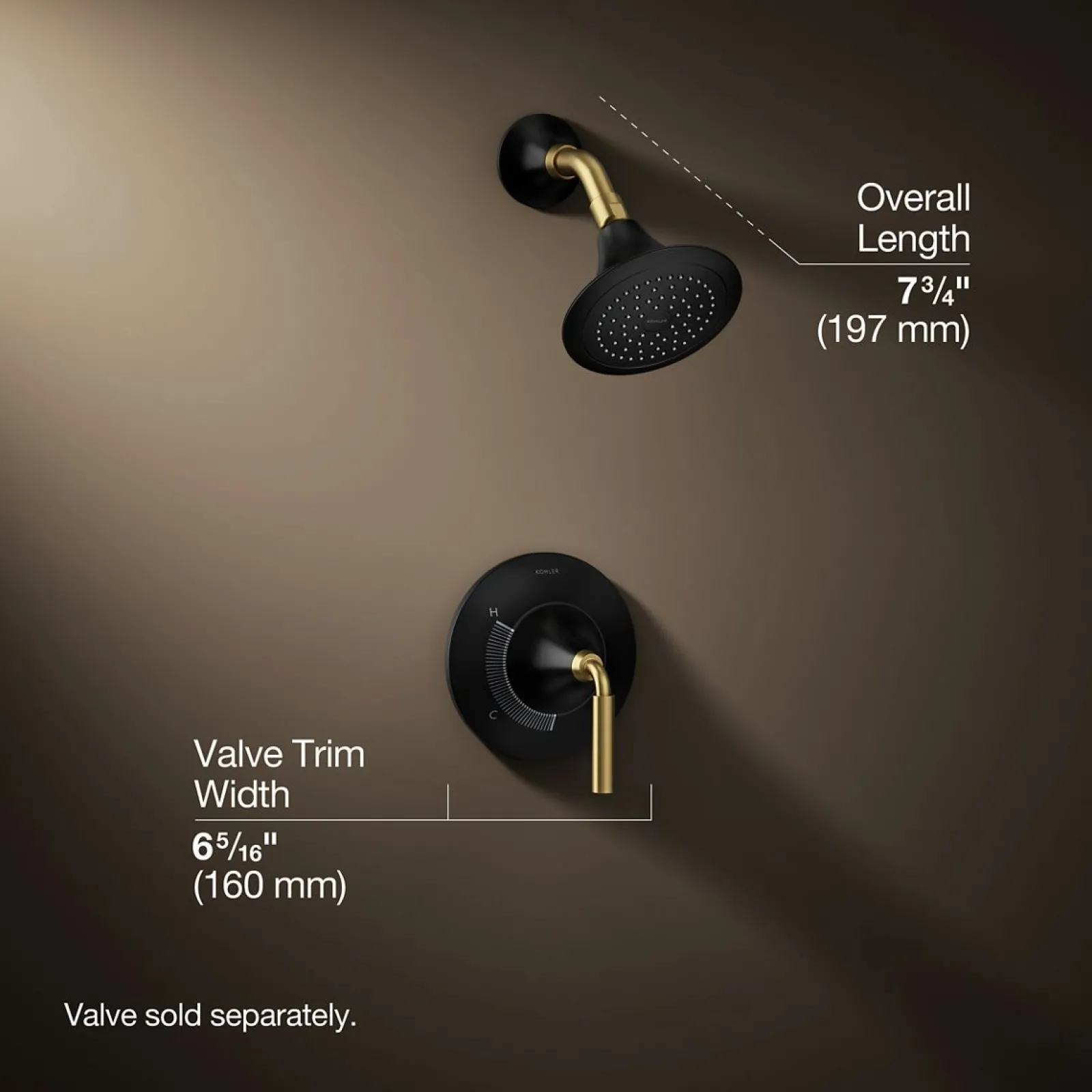 Rite-Temp® shower trim kit, 2.5 gpm^Kohler