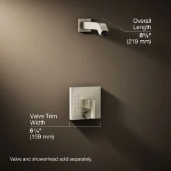 Rite-Temp® shower trim kit with push-button diverter, without showerhead^Kohler Best
