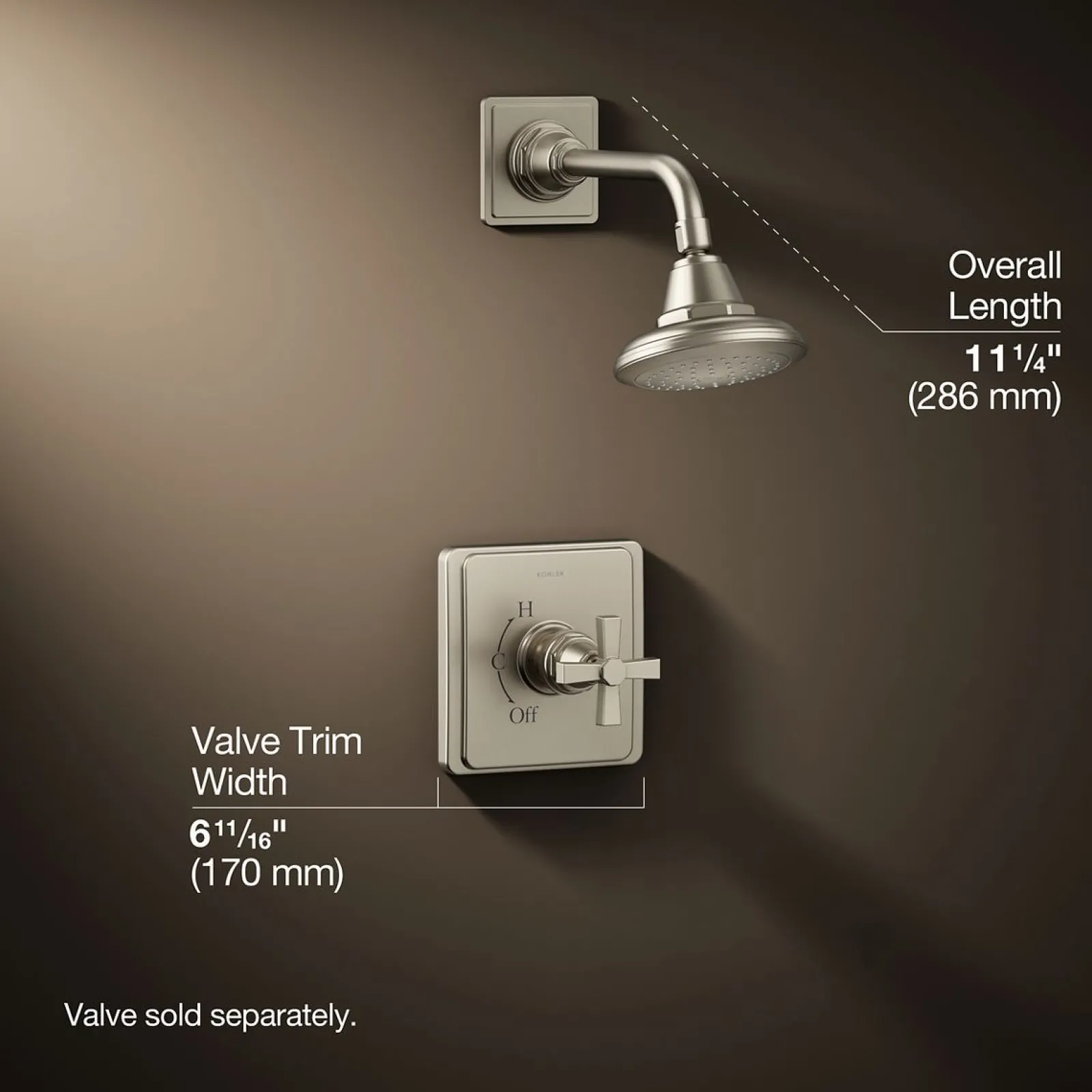 Rite-Temp® shower trim kit with cross handle, 2.5 gpm^Kohler Clearance