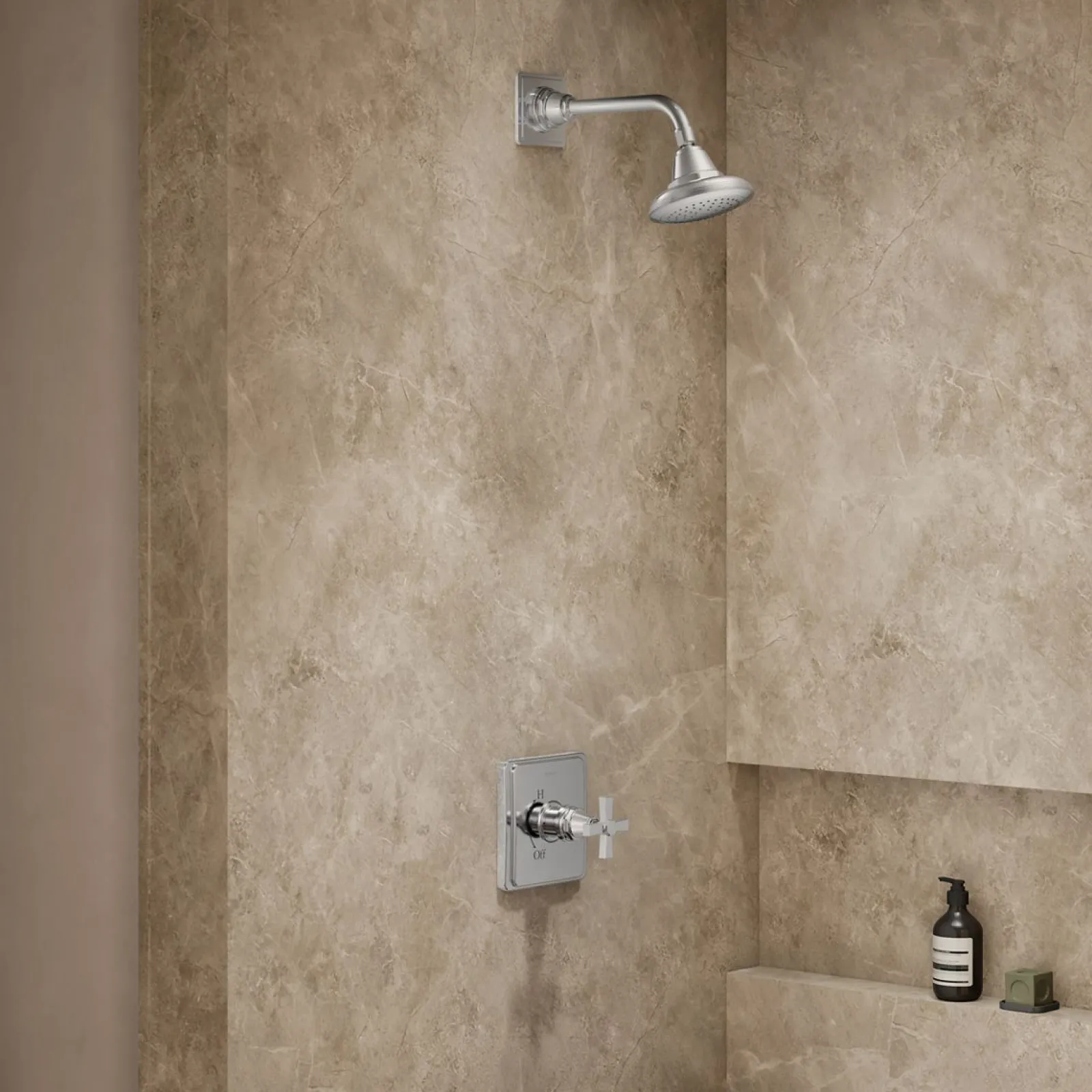 Rite-Temp® shower trim kit with cross handle, 2.5 gpm^Kohler Clearance
