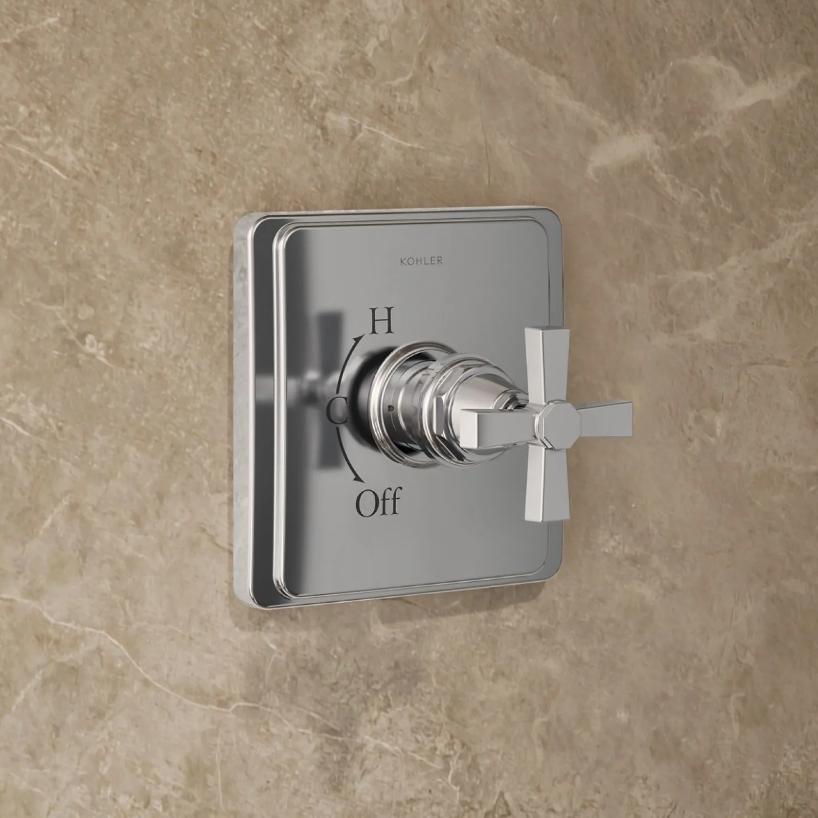 Rite-Temp® shower trim kit with cross handle, 2.5 gpm^Kohler Clearance