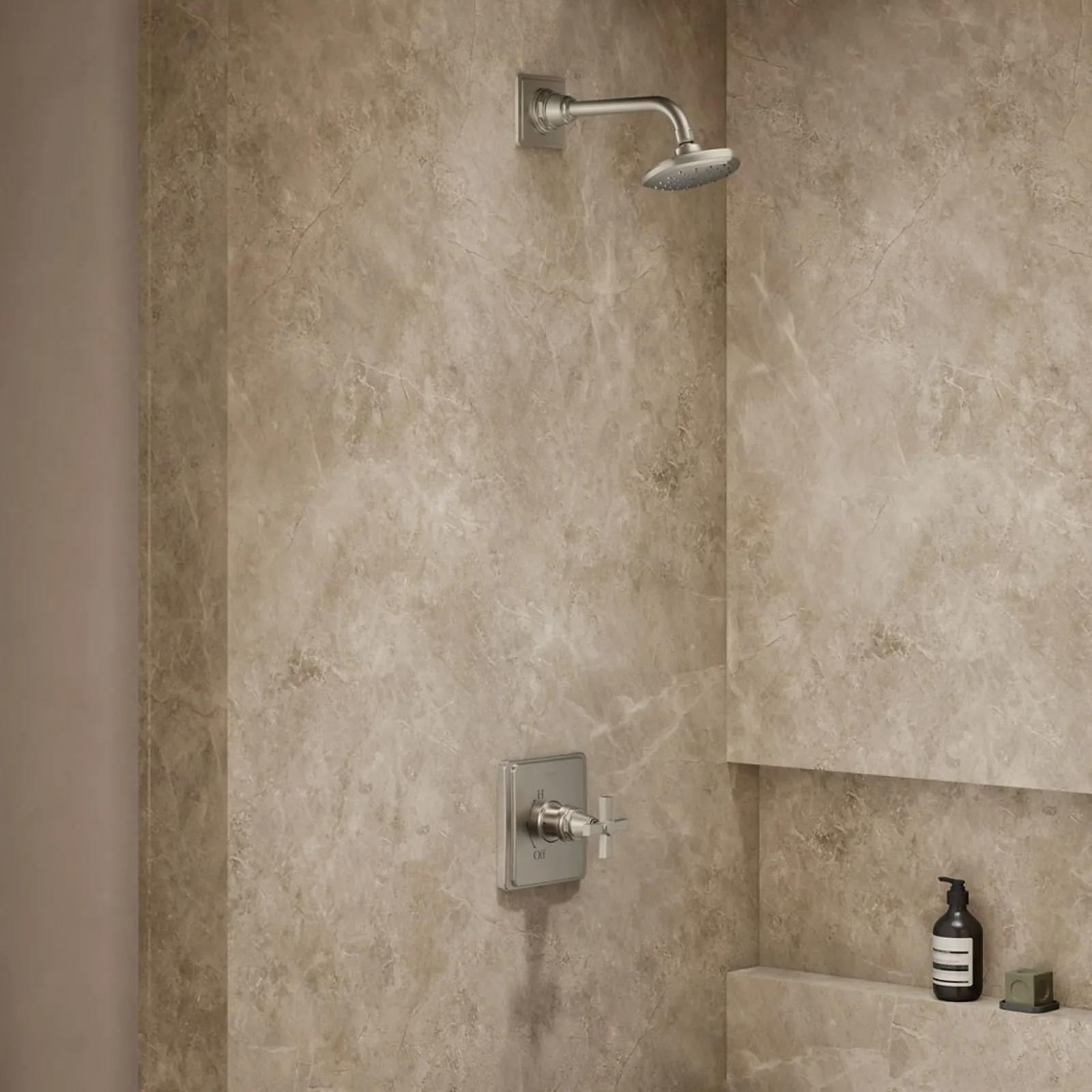 Rite-Temp® shower trim kit with cross handle, without showerhead^Kohler Outlet