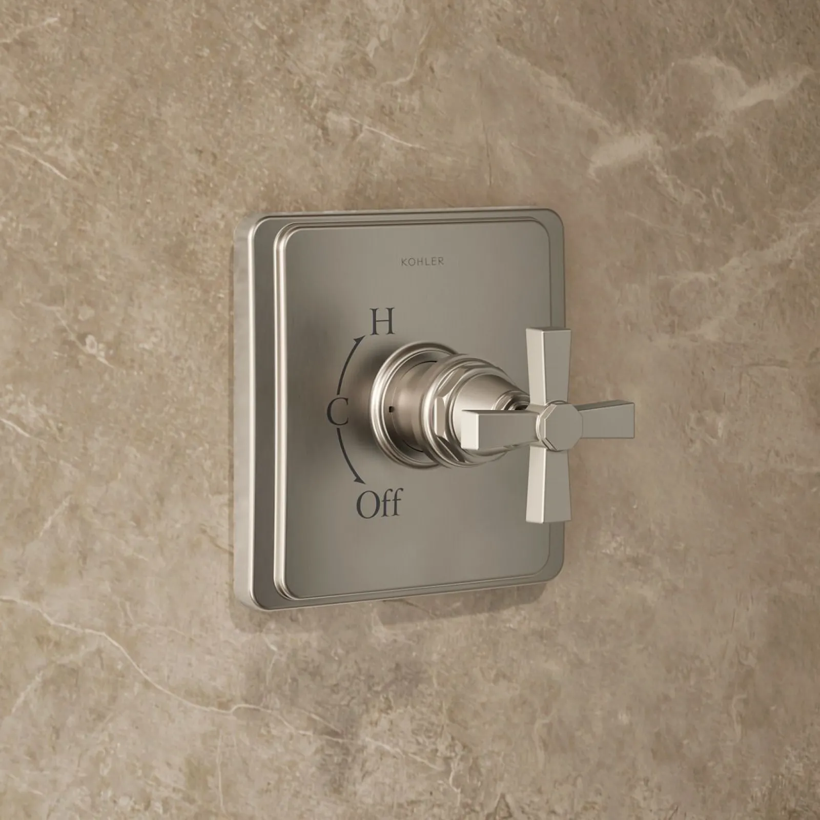 Rite-Temp® shower trim kit with cross handle, without showerhead^Kohler Outlet