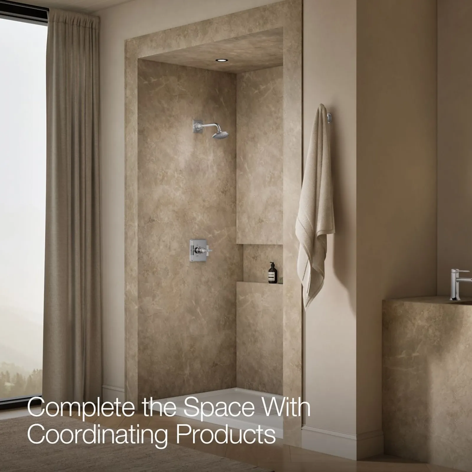 Rite-Temp® shower trim kit with cross handle, without showerhead^Kohler Outlet