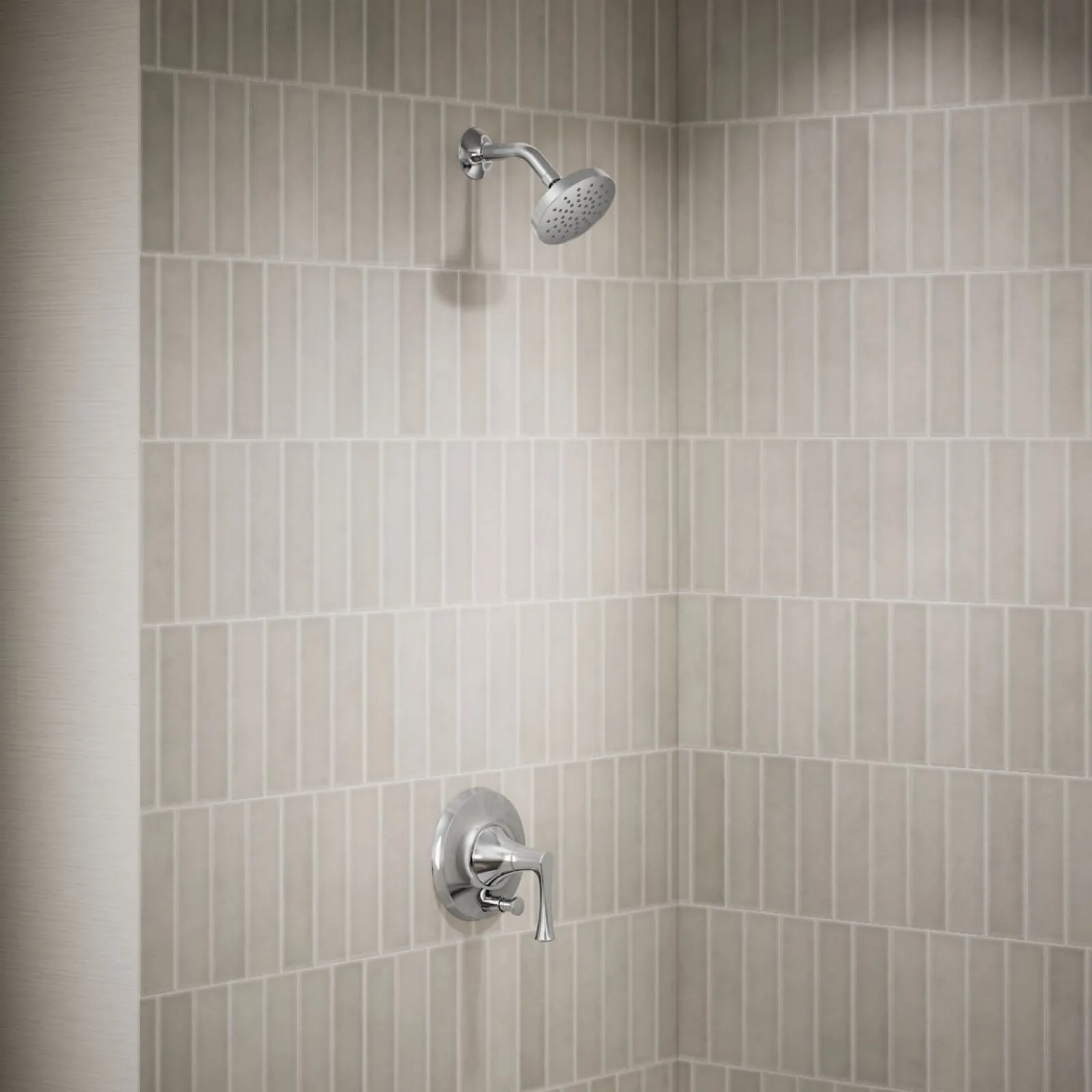 Rite-Temp® shower trim kit with push-button diverter, without showerhead^Kohler Outlet